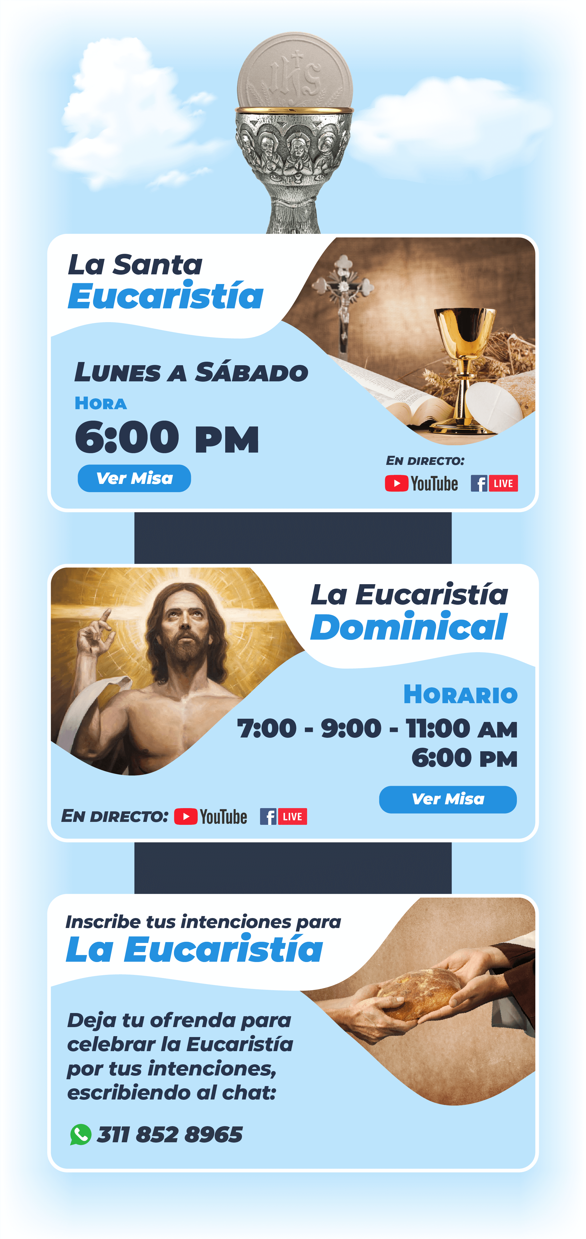 Horario Eucaristías