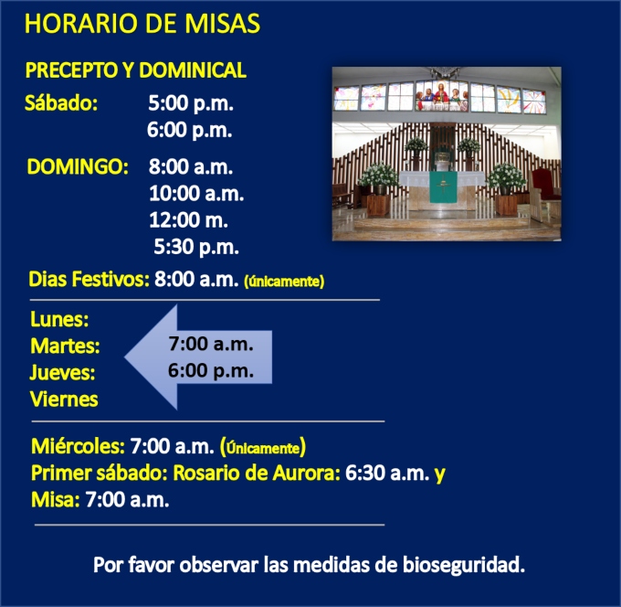 Horario Eucaristía