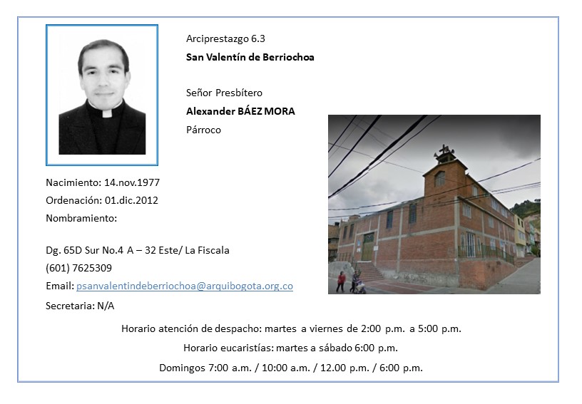 Directorio - San Valentín de Berriochoa
