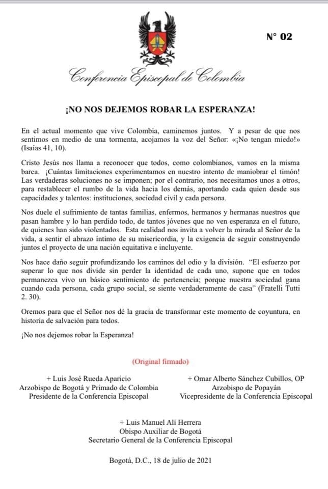 no nos dejemos robar la esperanza 