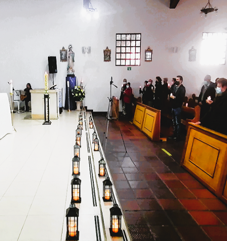en el altar