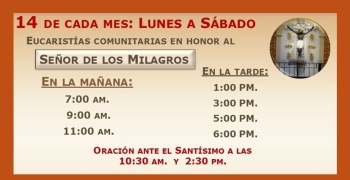 día 14 de lunes a saábdo